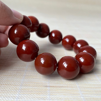 Baoshan South Red Buddha Beads Hand-string Persimmon Red Full Color Large Size 18mm Round Pearl Bracelet Male and female lovers
