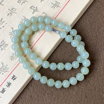 And Tian Jade Necklace Womens Pearl Chain Lake Water Green Hanging Chain Round Pearl Jade Chain Pendant Sweater Necklace Neck Chain Fashion 100 Hitch