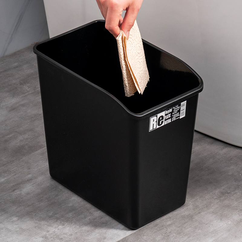 Japan import trash can Office commercial trash can Living room bathroom simple rectangular lidless trash can
