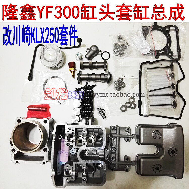 Lonxin YF300 Yellow River Free 300 Kawasaki KLX250 Engine sleeve cylinder head camshaft valve piston