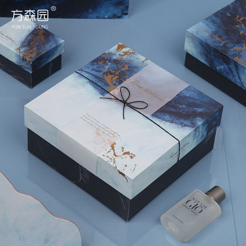 Fang Senyuan Tanabata gift box ins wind gift box square send boy girlfriend birthday gift packaging empty box