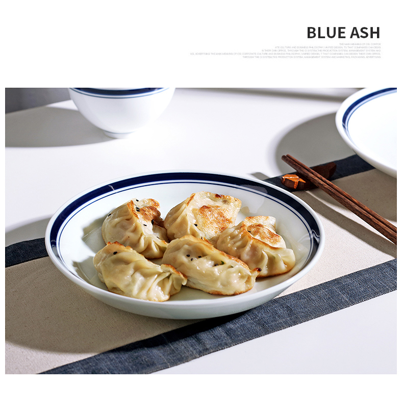 Jingdezhen old blue side dishes combination nostalgic contracted household under the blue and white porcelain glaze color restoring ancient ways of Chinese style tableware