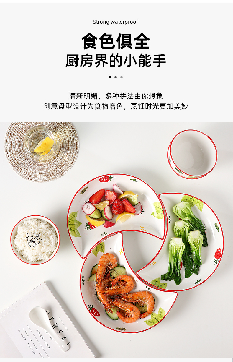 Japanese dishes suit household web celebrity reunion platter ceramic tableware creative new combination of jingdezhen