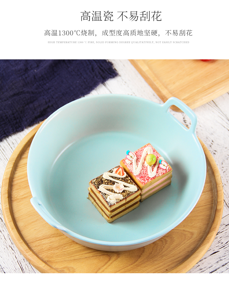 Jingdezhen ceramic bowl home eating utensils glaze color under the soup bowl creative Japanese 9 inches large salad bowl
