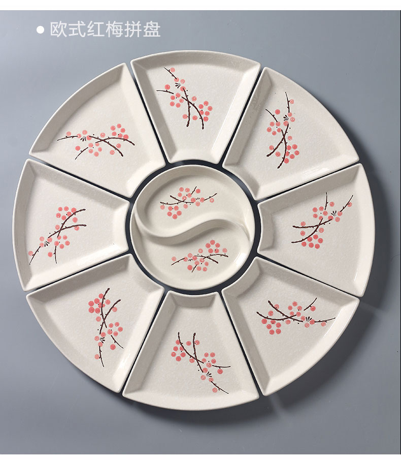 The dishes suit household 0 seafood hot pot reunion dinner party platter The creative ceramic tableware portfolio