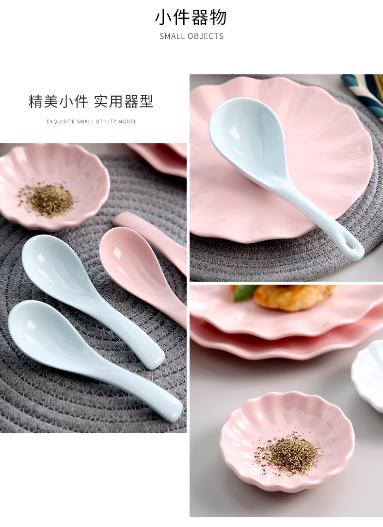 The dishes suit household Nordic web celebrity ins creative move ceramic tableware to eat bowl chopsticks Japanese composite plate