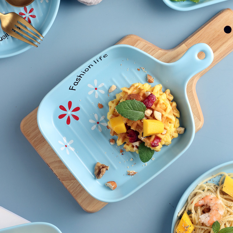 Ceramic ears creative dish dish dish home baking pan bake bowl for FanPan microwave oven special dishes