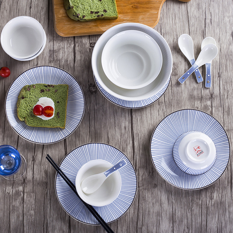 Dishes suit household jingdezhen ceramic ipads China Japanese Dishes feng creativity tableware suit small and pure and fresh combination