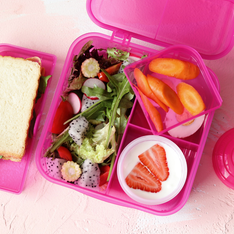 Sistema New Zealand Multi-Compartment Lunch Box, Lightweight and Portable Salad, Fruit, Toast, Light Meal Box, Eco-Friendly Lunch Box