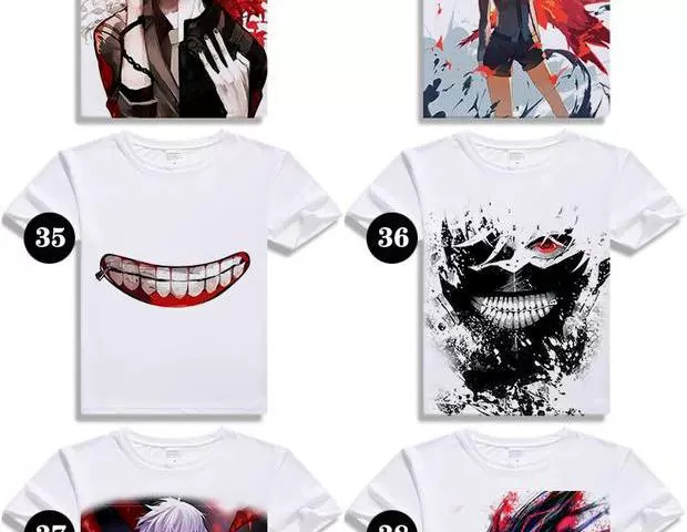 Tokyo Ghoul 喰 金 金 Kim Jung Kirishima Dong Xiang Anime Nhật Bản xung quanh quần áo áo thun dài tay thoải mái - Carton / Hoạt hình liên quan