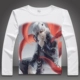 Tokyo Ghoul 喰 金 金 Kim Jung Kirishima Dong Xiang Anime Nhật Bản xung quanh quần áo áo thun dài tay thoải mái - Carton / Hoạt hình liên quan