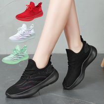 2021 New Ghost step dance shoes womens autumn soft bottom mesh square dance shoes Four Seasons sailor dance shoes