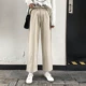Quần lửng ống liền quần xuân hè 2019 mới dành cho nữ quần jeans ống rộng cạp cao - Quần jean short bò nữ đẹp
