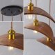 Song Dynasty Aesthetic Wabi-Sabi Style Restaurant Chandelier Zen-Style Homestay Bar Clothing Store 3-Head Long Leaf-Shaped Solid Wood Tea Room