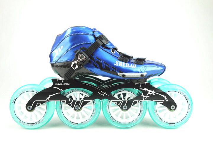 Snow Leopard Professional Speed Skating Shoes Snow Leopard Adult Professional Wheels Skating Shoes Carbon Fiber 4 * 110 Winter Exchangeable Ice Knife