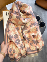 Japan Cosp Kosp flowers like a flower ~ new mesh cashmere scarf female print warm shawl around the neck