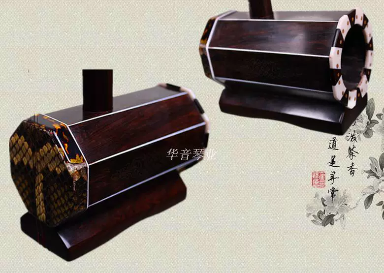 Bốn nhạc cụ chuyên nghiệp gỗ mun nguyên liệu gỗ Sihu Mông Cổ bạc lụa khắc bốn nhà máy đặc biệt Hu bán trực tiếp - Nhạc cụ dân tộc