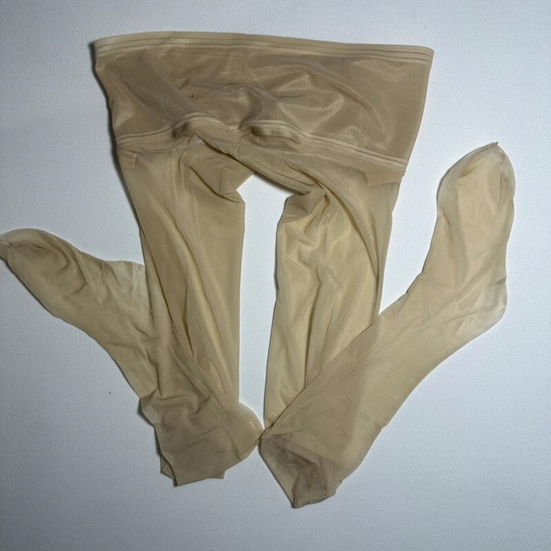 Aurora Jelly Oil-Glossy Delicate Mesh Seamless Stockings for Women, Thin, Sexy, Silky, Traceless Base Pantyhose, Black Stockings