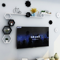 TV background wall shelf living room bedroom wall Wall wall hanging non-perforated wall cabinet wall wall hanging wall wall decoration