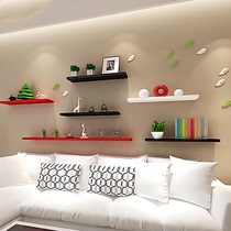 Wide 20CM piano baking lacquer plate living room shelf decoration rack modern simple wall shelf