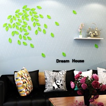 Three-dimensional 3D leaf wall stickers living room TV background wall wall decoration modern simple bedroom wooden wall accessories