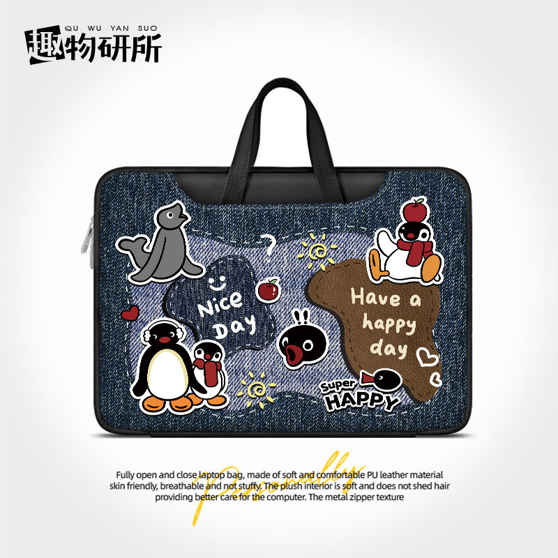 Weeksir Denim Pingu Penguin Style Portable Laptop Bag Suitable for Apple MacBook 14inch Shockproof Storage Protective Case Huawei Matebook 16inch Thickened Inner Sleeve Bag Weeksir Denim Pingu Penguin Style Portable Laptop Bag Suitable for Apple MacBook 14inch Shockproof Storage Protective Case Huawei Matebook 16inch Thickened Inner Sleeve Bag