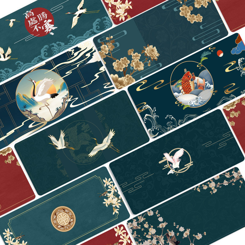 National Wind Slip Rat Mat Oversized China Wind Palace Tingfeng National Tide Computer Keyboard Mat Office Desk Desk Mat Custom