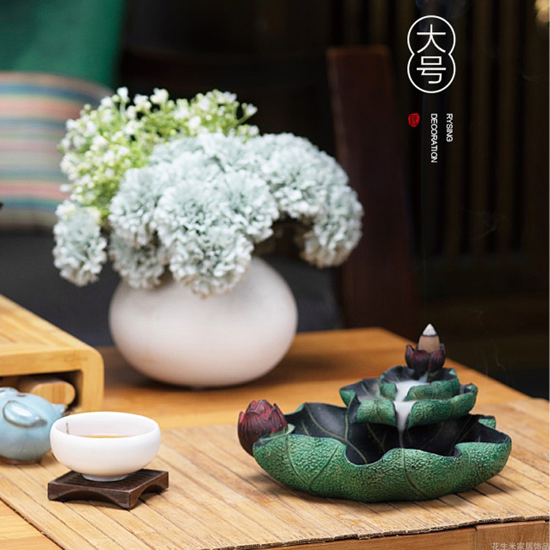 Backflow incense seat Chinese Zen retro study decoration decoration sandalwood to agarwood incense burner tea ceremony decoration art ornaments