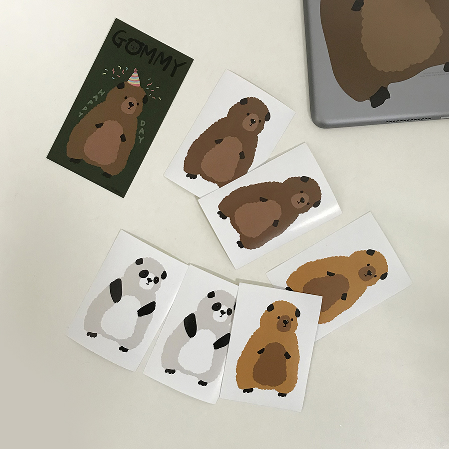 (Spot) Fromdal Korea Little Bear Loving Sticker IPad Mobile Phone Hand Ledger Decorative Material