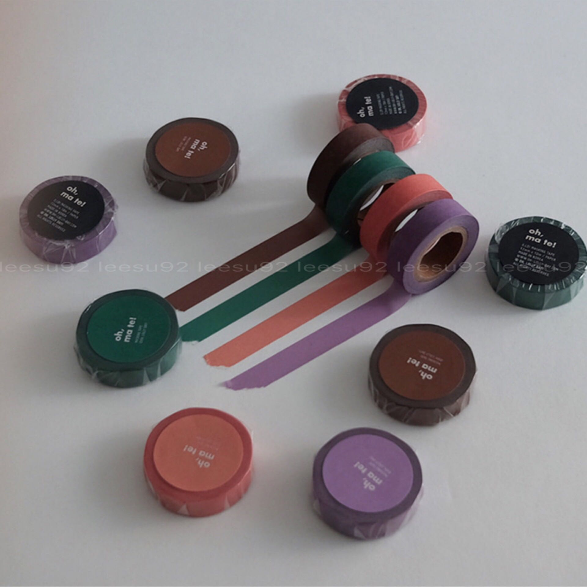 (spot) Ohlllyday Korean French style minimalist hand ledger decorative material pure color and paper adhesive tape