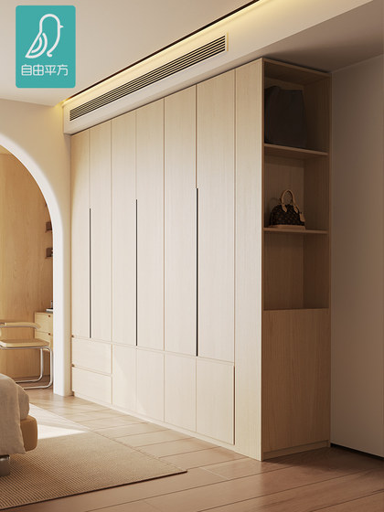 简约北欧自由组合衣柜卧室家用实木定制衣橱收纳柜子大储物小户型