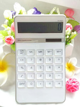 Cute crystal flat dual power solar computer 12 bit calculator ultra-thin fashion