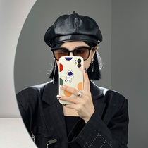 American and European Hui Spring and Autumn Leather Berets Children Korean Net Red ins Tide Joker Retro Small Painter Hats Autumn and Winter
