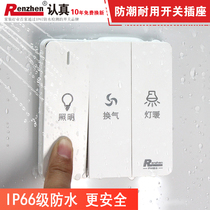 Serious waterproof triple open bath overpower switch IP66 waterproof patent lighting ventilation lamp warm waterproof switch home