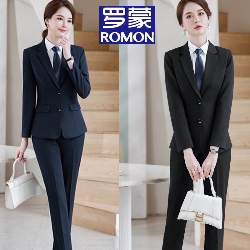 Romon Autumn and Winter Suits, Interview Formal Wear, Professional Wear, Women's Suits, Stretchy Women's Business Suits, Jackets, Work Clothes