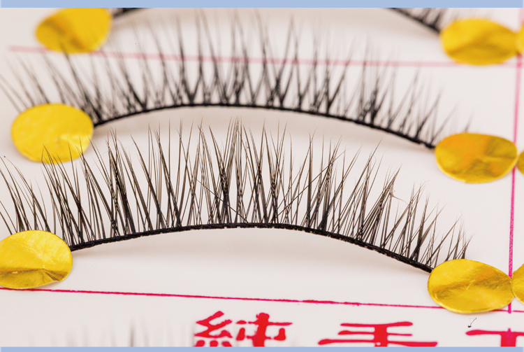 Mắt dài lông mi giả mô phỏng tự nhiên thực tế trang điểm nude đồng bằng cứng cuống đôi mí đôi gel kích mí mắt