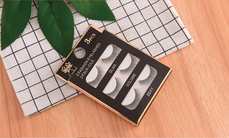 3D giả lông mi tự nhiên thực tế trang điểm nude mô hình dày mô phỏng đồng bằng cứng cuống đôi mí đôi lông mi nam châm