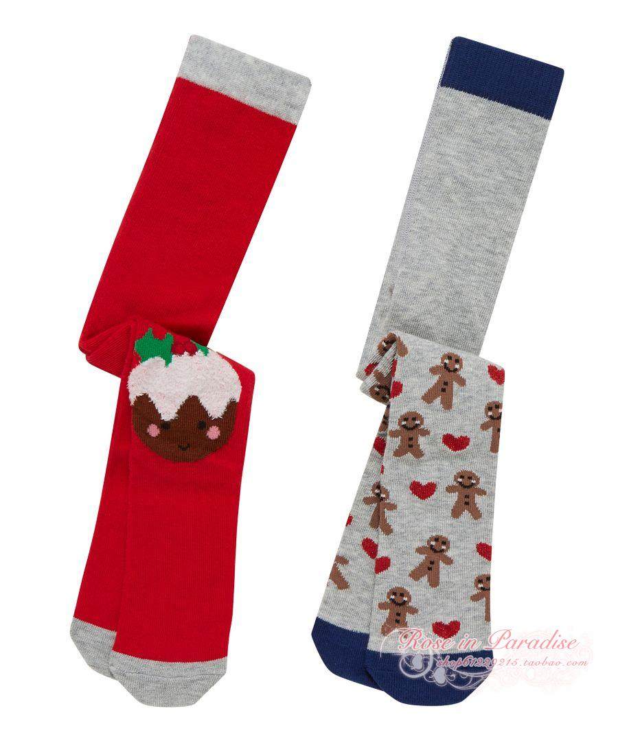 (Domestic Spot) Mothercare girl girl girl Baoye Christmas pants Sox two double