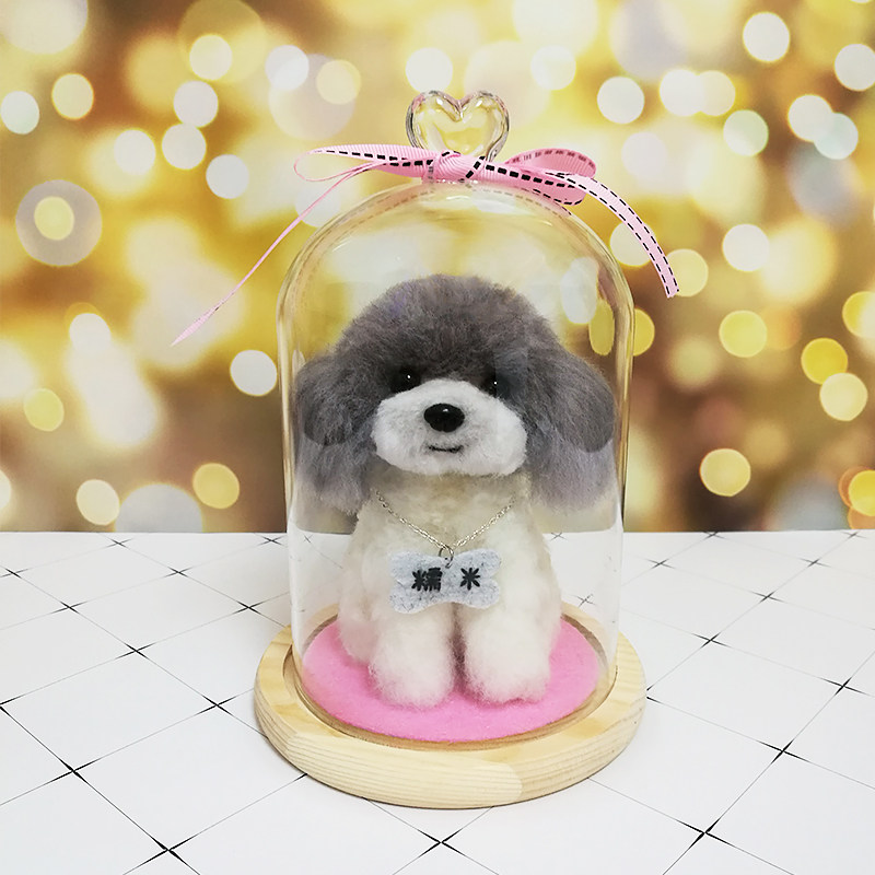 Pet Puppy Customised Finished Goat Hair Felt Paparazzi Simulation Model Full Body Snow Neri Teddy Bibear Gifts New