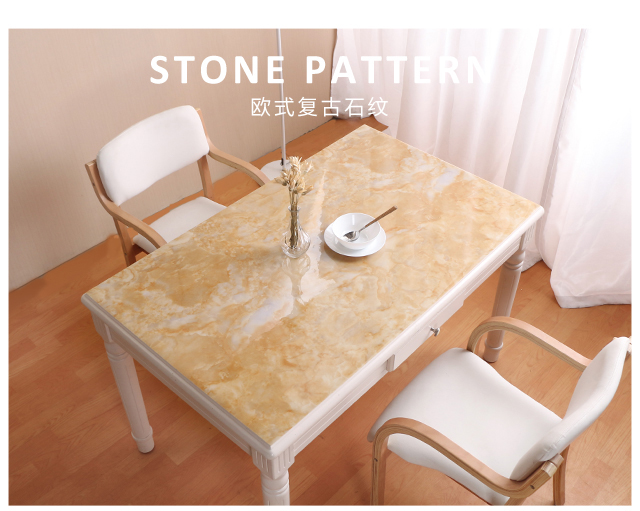 Bảng vải mềm kính mat tấm pha lê giả đá cẩm thạch màu cẩm thạch hình chữ nhật vải không thấm nước pvc Continental - Khăn trải bàn khăn trải bàn trang trí
