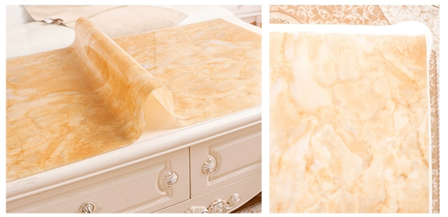 thảm bảng Living cà phê phòng châu Âu chiếu bảng khăn trải bàn màu cẩm thạch tinh tấm giả kính bằng đá cẩm thạch chống thấm PVC mềm - Khăn trải bàn khăn trải