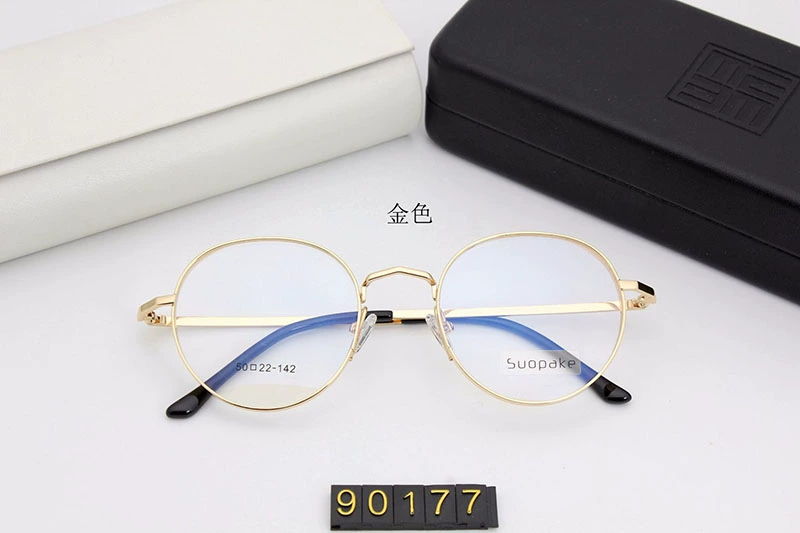 Khung kính cận thị rộng cho nam và nữ, gọng tròn, độ gương, loạn thị, chiều cao, học sinh, thành phẩm, 90177 - Kính khung