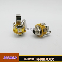 6 35mm Microphone Jack Dual Channel with Switch Microphone Plug Socket Stereo Audio Speaker Accessories