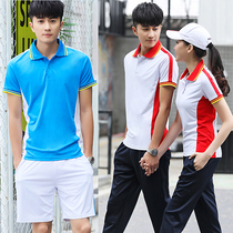 New short sleeve badminton suit men and women badminton shuttlecock training team uniform badminton competition referee uniform