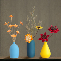 Small Qing new vase Home Decorative Products Nordic Vases Dry Flowers Decoration Pendulum room Flower Arrangement Emulated Floral TV