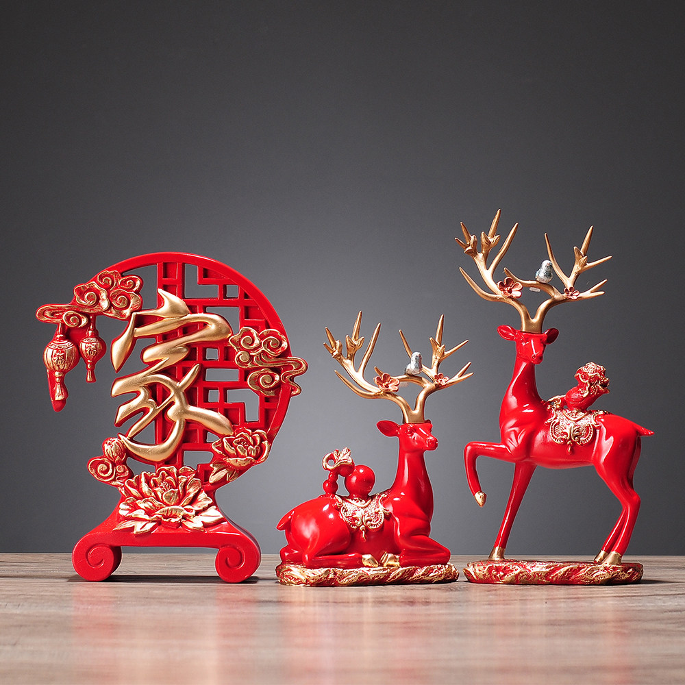 Creative deer swing modern home living room basalt TV cabinet decoration Joe new home gift wedding