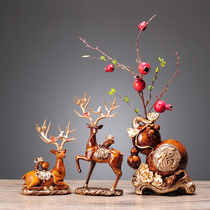 Chinese home decorations TV cabinet creative deer furnishing room wine cabinet personality of room modern crafts