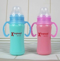 Xinyouyi wide diameter with handle anti-colic stainless steel thermal insulation bottle 180 ml yf-1149