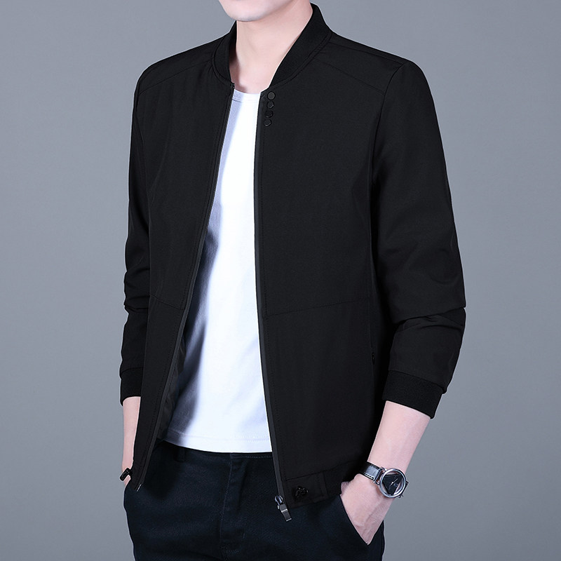 Jacket Men's Spring and Autumn New Korean Version Slim Trend Casual All-match Men's Baseball Uniform Fashion Collar Jacket Men