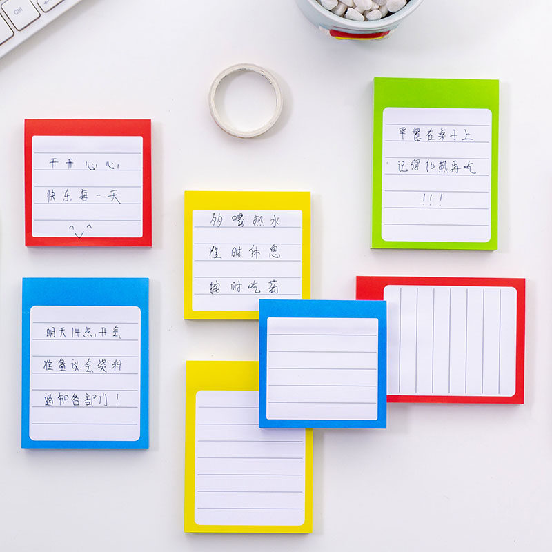 Post-It Notes Cute Cartoon Girls Stickers Sticky Strong Students Use Small Book Post-it Notes Creative Note Book - Taobao